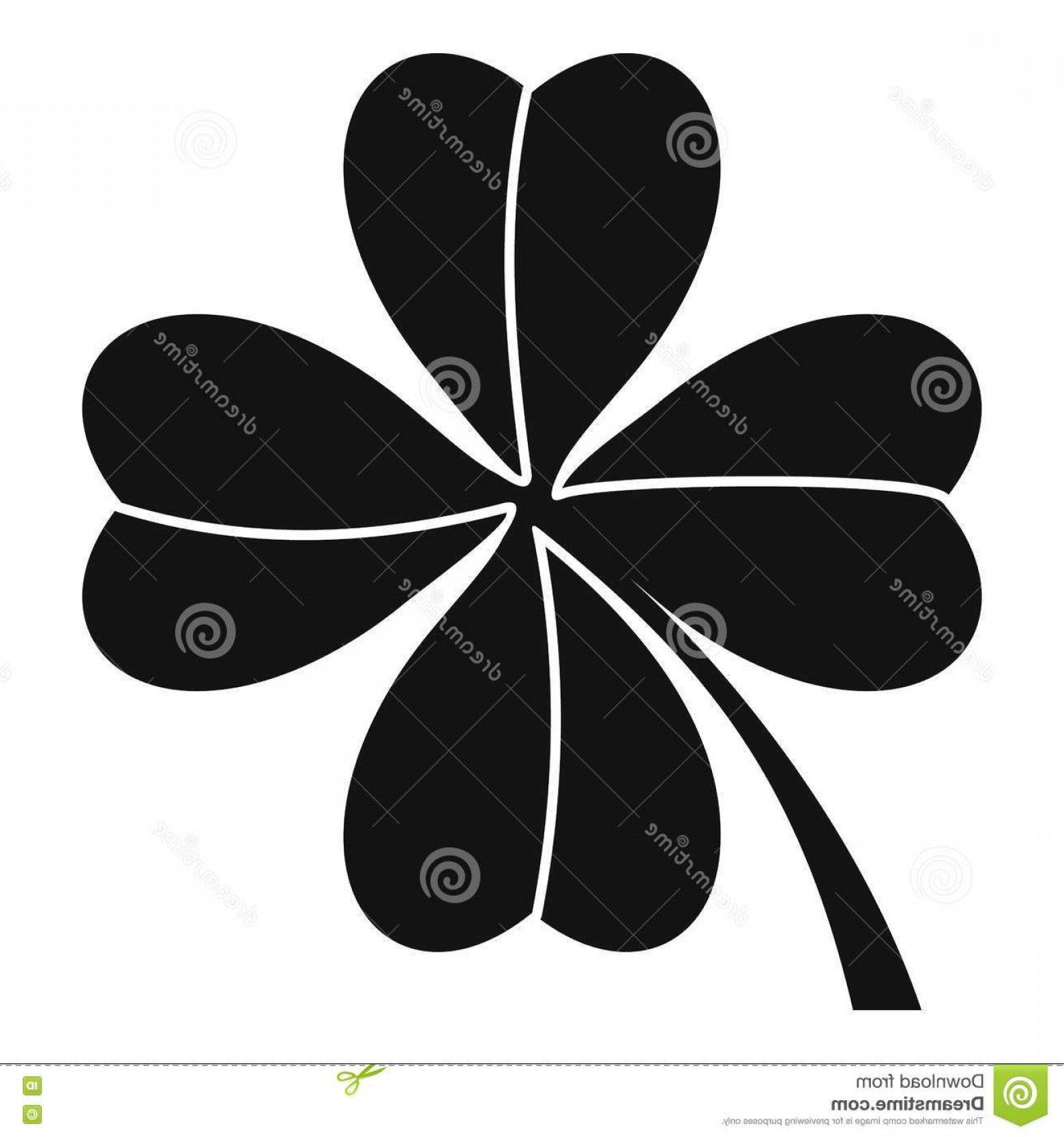 1560x1668 Stock Illustration Four Leaf Clover Icon Simple Style Illustration