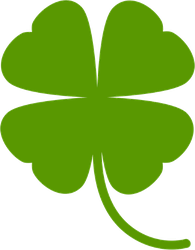 195x250 Four Leaf Clover Icon Sticker