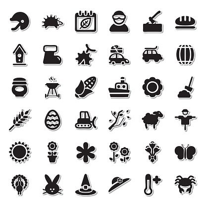 Four Seasons Icon Set Premium Clipart 416x416 Four Seasons Icon Set Premium Clipart