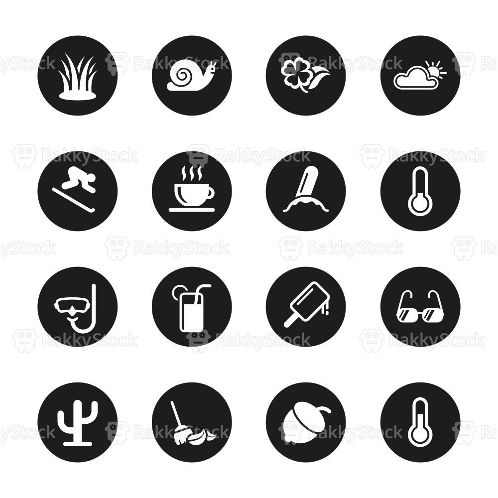 Four Seasons Icons Set 1000x1000 Four Seasons Icons Set
