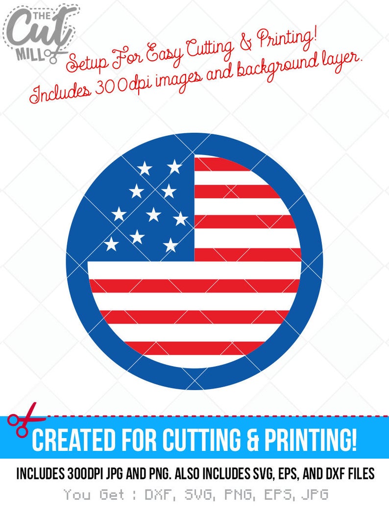 794x1059 Of July Usa Flag Icon Of July Dxf Etsy