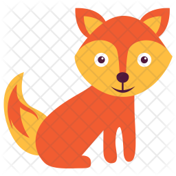 256x256 Fox Icon Of Flat Style