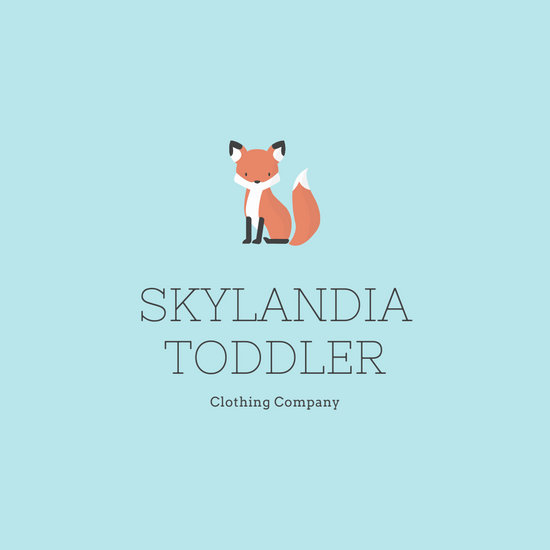 550x550 Blue Fox Icon Children Kids Logo