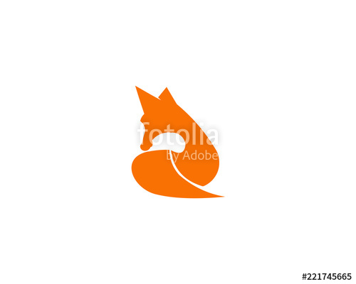500x400 Vector Illustration Of Abstract Fox Icon Isolated On A White