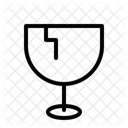Fragile Icon Of Line Style 256x256 Fragile Icon Of Line Style