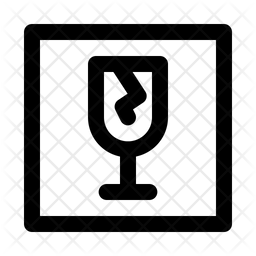 Box Fragile Icon Of Line Style 256x256 Box Fragile Icon Of Line Style