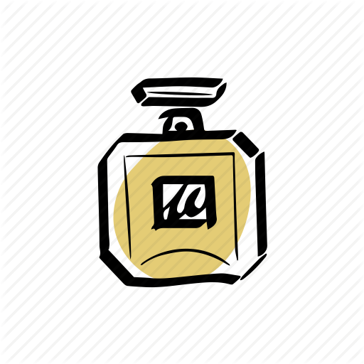512x512 Bottle, Fragrance, Gold, Illustration, Perfume Icon
