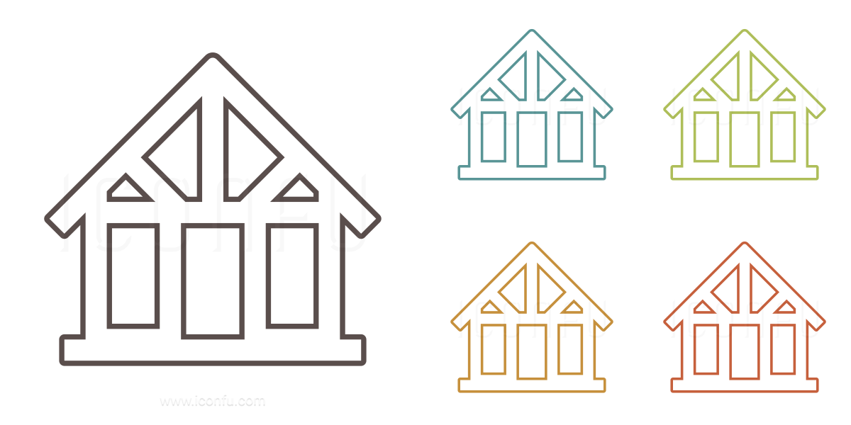 1200x600 House Framework Icon