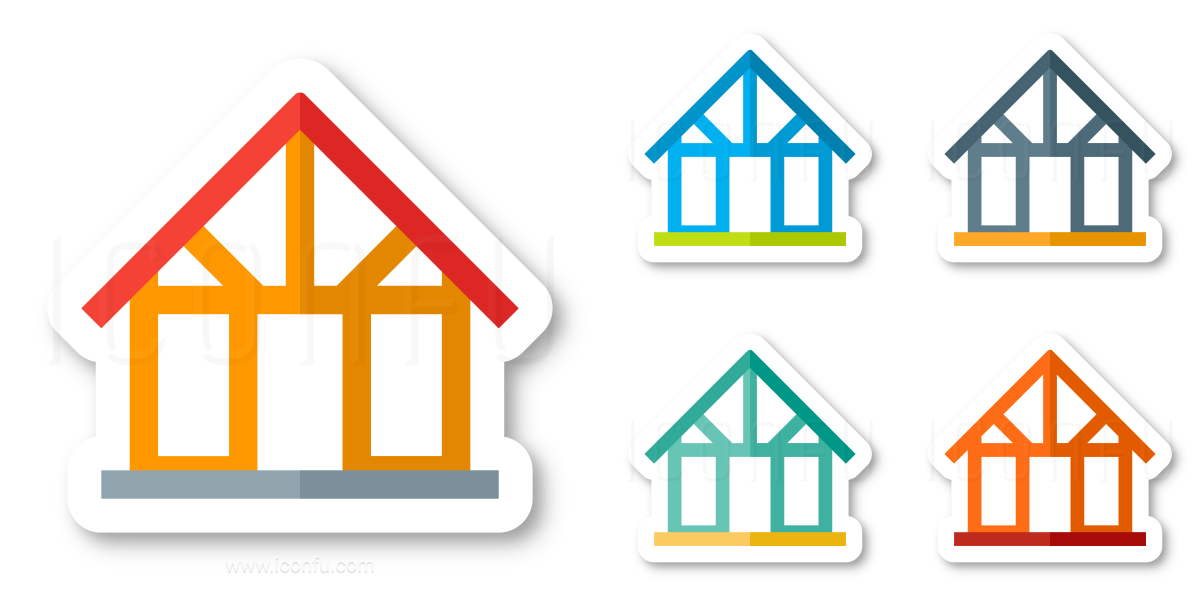 1200x600 House Framework Icon