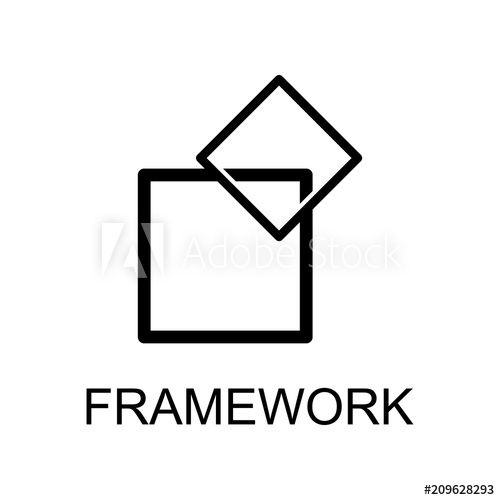 500x500 Framework Sign Icon Element Of Software Development Signs