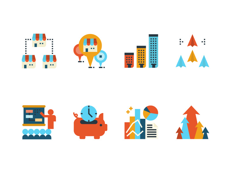 800x600 Franchise Flat Icons