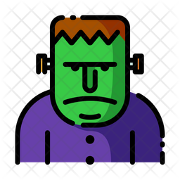 256x256 Frankensten Of Colored Outline Style