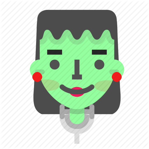 512x512 Emoji, Female, Frankenstein, Halloween, Happy, Horror, Monster Icon