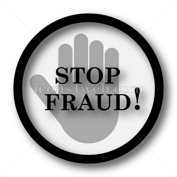 600x600 Stop Fraud Simple Icon Stop Fraud Simple Button