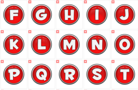 550x358 Attractive Free Alphabet Icons
