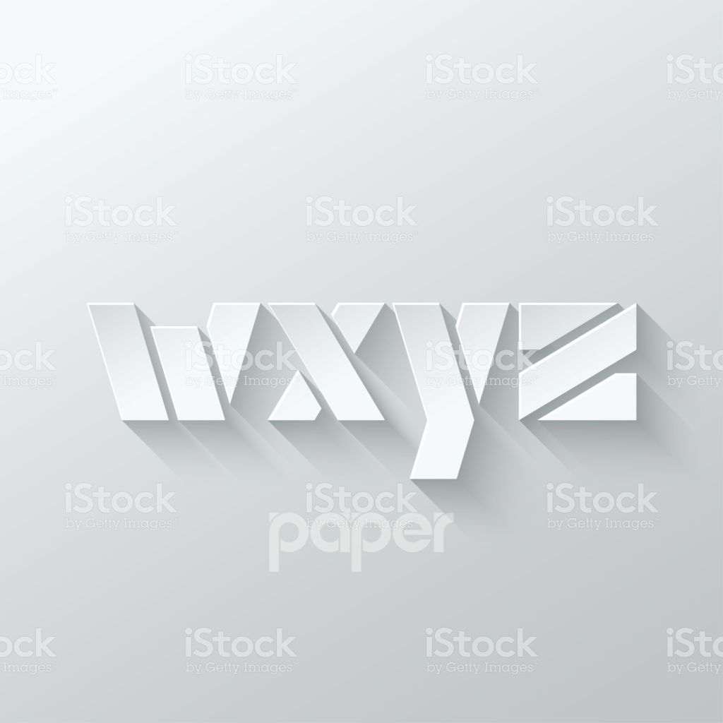 1024x1024 Letter W X Y Z Icon Alphabet Icon Paper Set Background