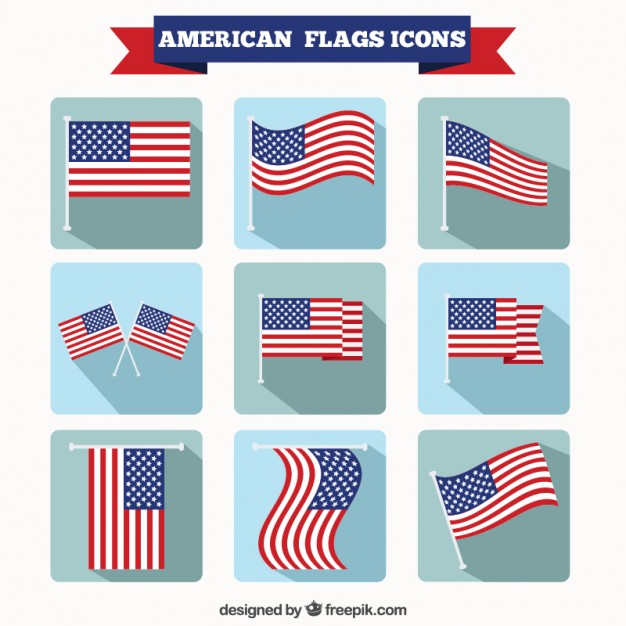 626x626 American Flags Icons Set Vector Free Download