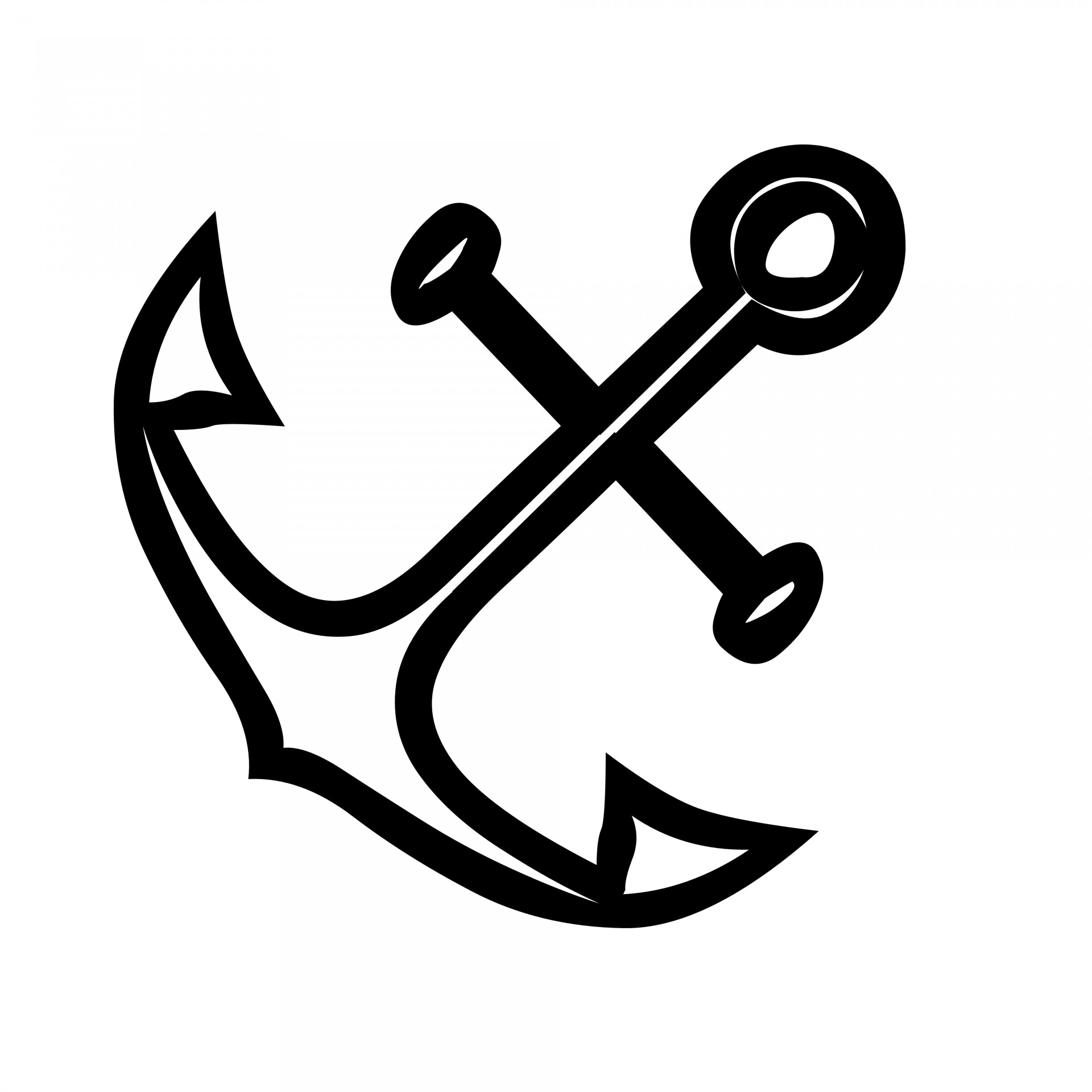 1920x1920 Anchor, Icon, Naval, Black, Isolated