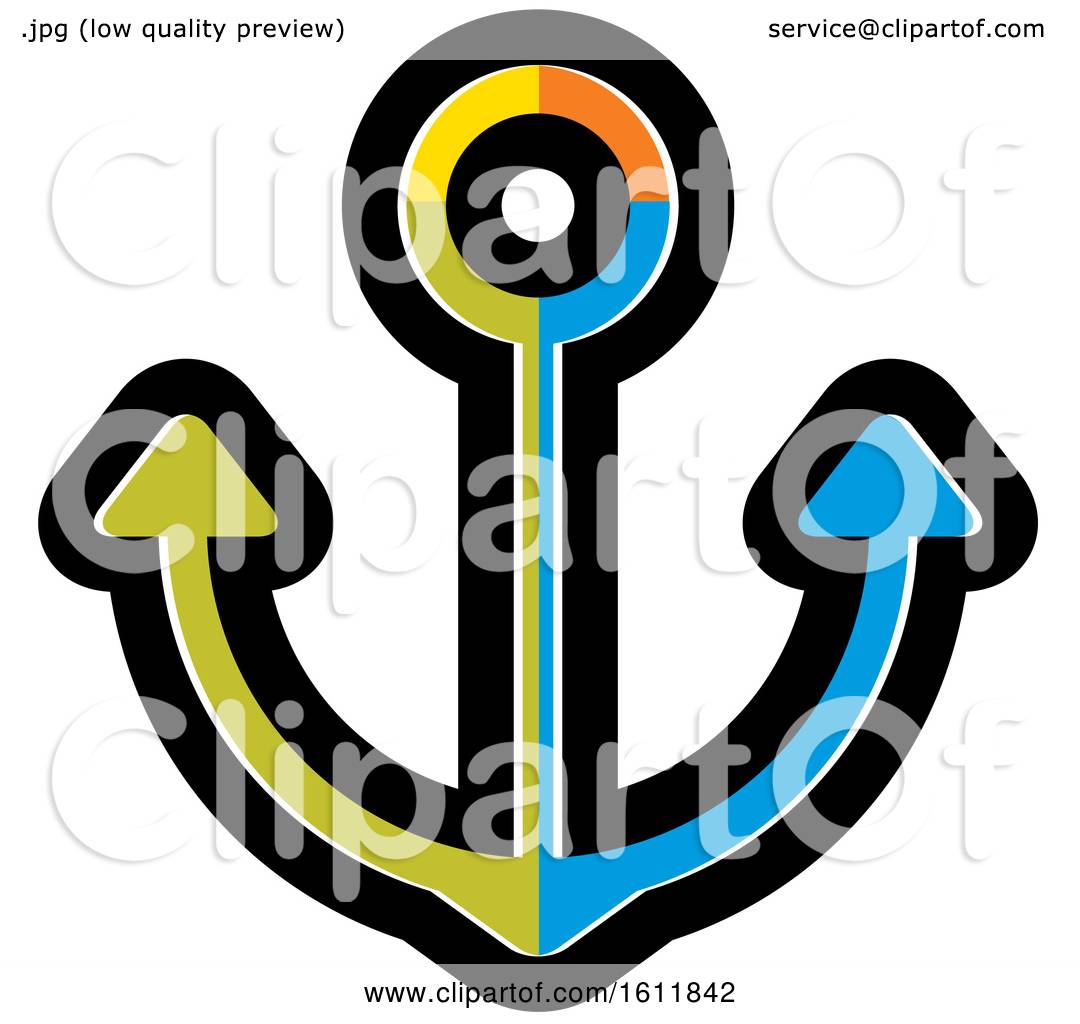 1080x1024 Clipart Of A Colorful Anchor Icon