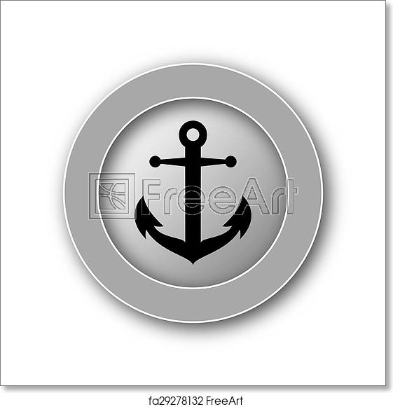 561x581 Free Art Print Of Anchor Icon Anchor Icon Internet Button