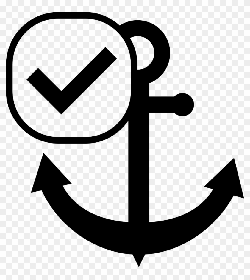 840x938 Anchor With Check Mark Png Icon