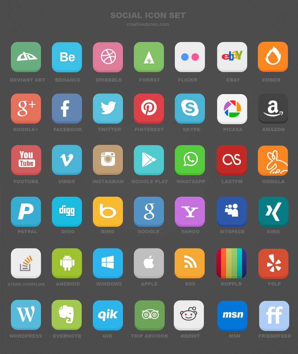 954x1135 Best Free Flat Style Icons Sets