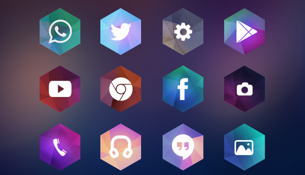 595x341 Free Hexagon Icon Sets