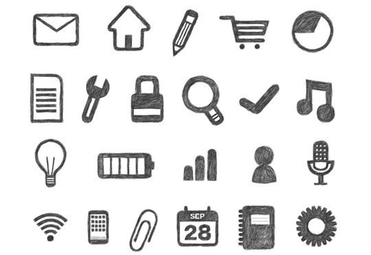540x371 Free Awesome Hand Drawn Icon Sets