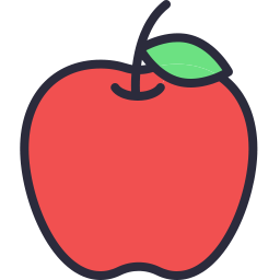 256x256 Apple Icon Outline Filled