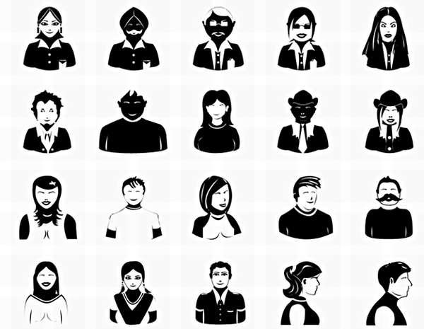 600x465 Download Free Vector Photoshop Avatar Icons