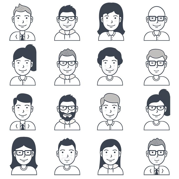 720x720 Free Vector User Avatar Icons Icons Person Icon, People