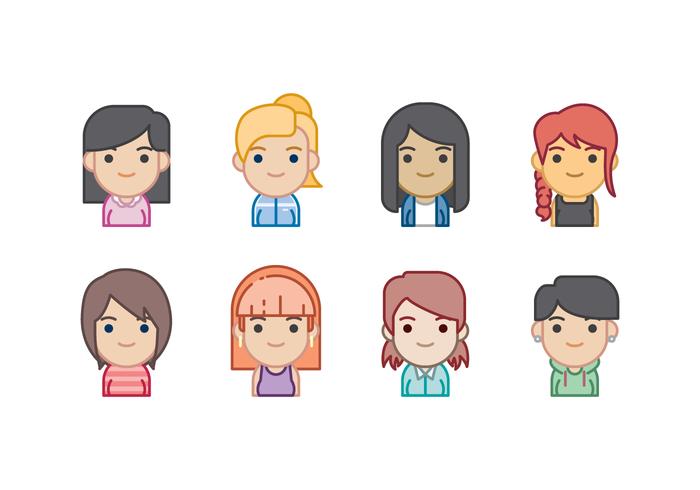 700x490 Free Woman Avatars Icon Set