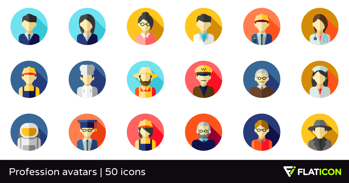 1200x630 Profession Avatars Free Icons