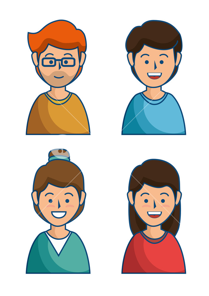 709x1000 People Group Avatars Icon Vector Illustration Design Royalty Free