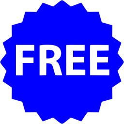 Blue Free Badge Icon 256x256 Blue Free Badge Icon