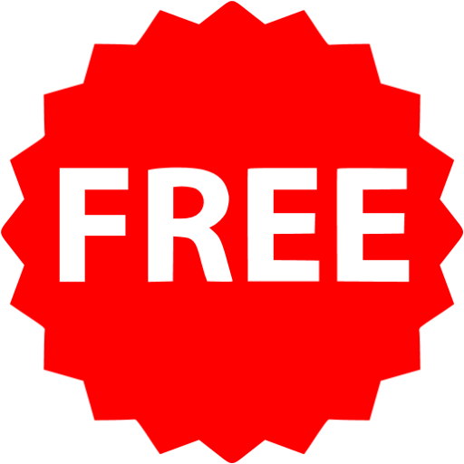 Red Free Badge Icon 512x512 Red Free Badge Icon