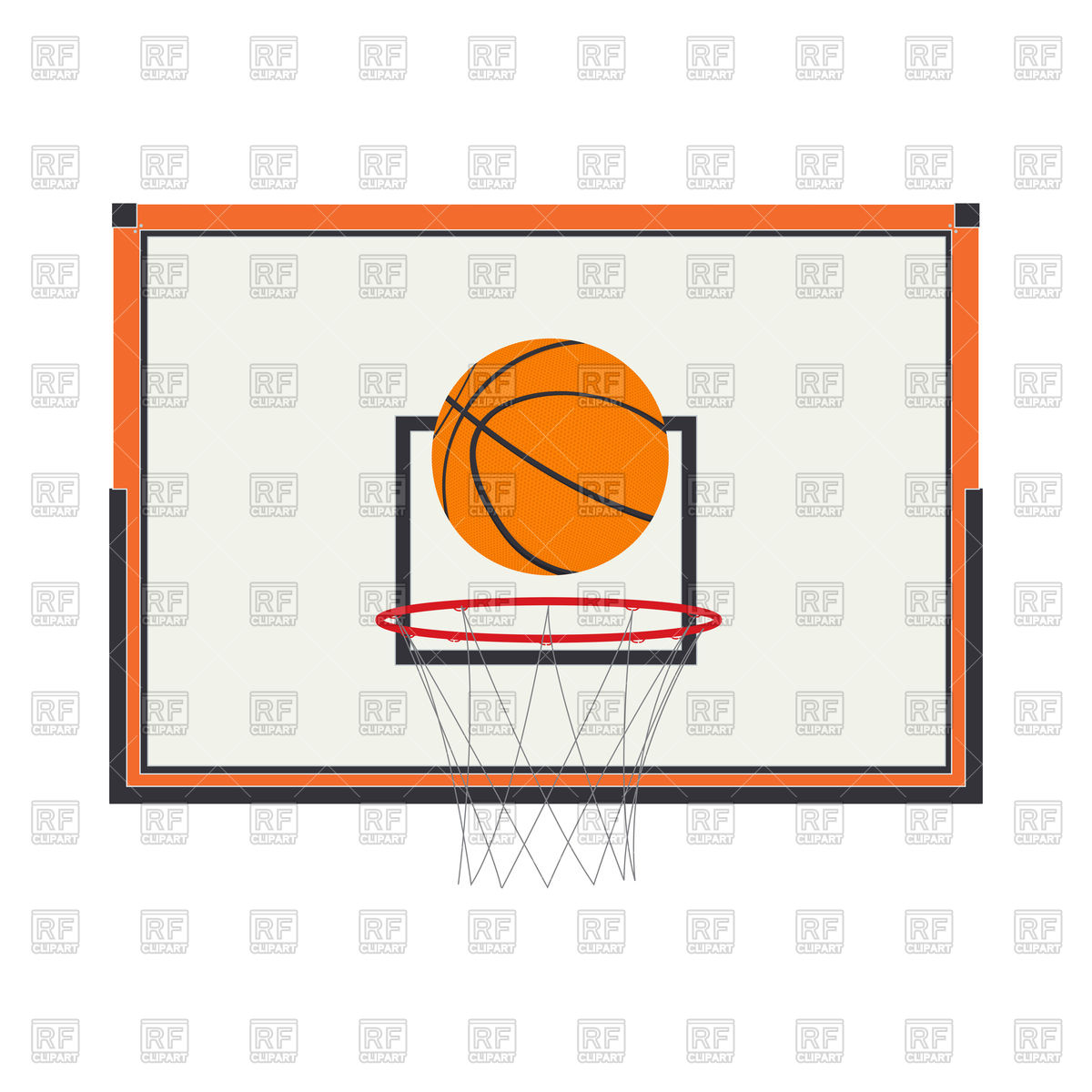 1200x1200 Basketball Icon With Ball And Hoop Over White Background Vector