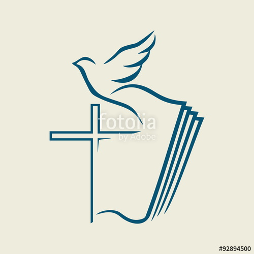 500x500 Dove, Cross, Open Bible, Icon Stock Image And Royalty Free Vector