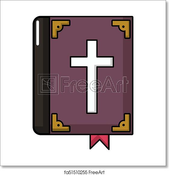 561x581 Free Art Print Of Bible Icon, Cartoon Style Bible Icon Cartoon