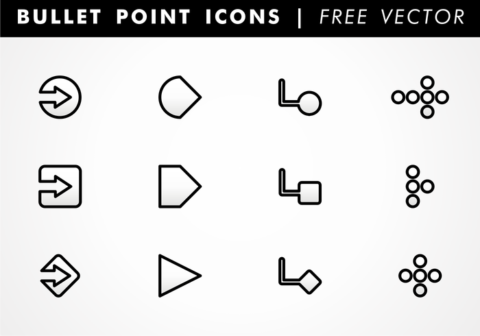 700x490 Bullet Point Icons Vector