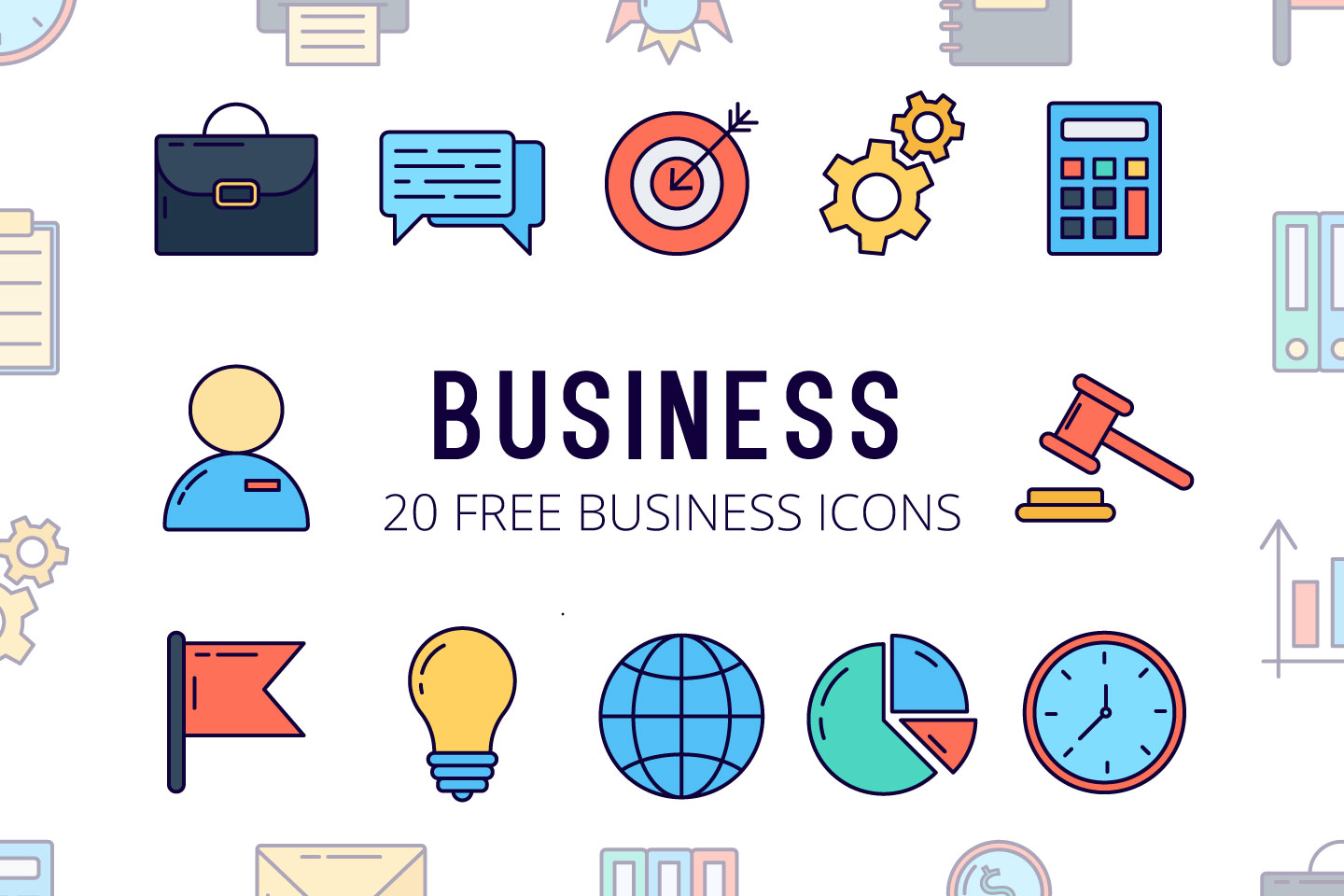 Business Vector Free Icon Set 1440x960 Business Vector Free Icon Set