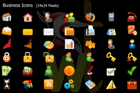 Free Business Icons Set 456x304 Free Business Icons Set