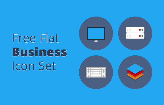 Free Flat Business Icon Set 620x400 Free Flat Business Icon Set