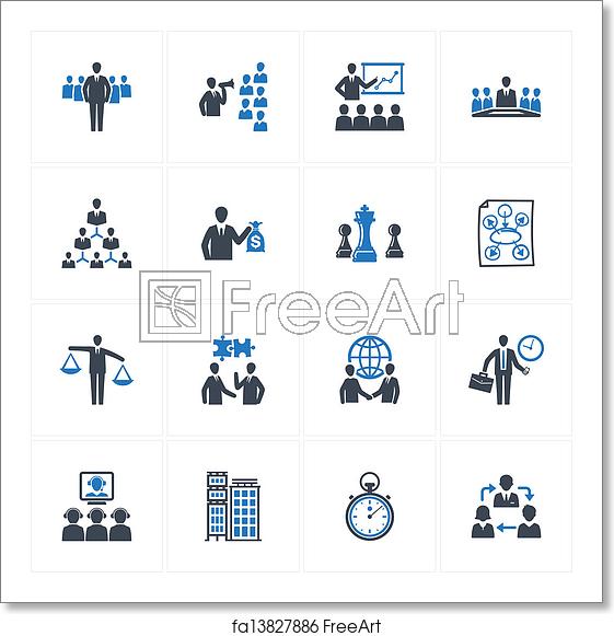 Free Art Print Of Management And Business Icons Set 561x581 Free Art Print Of Management And Business Icons Set