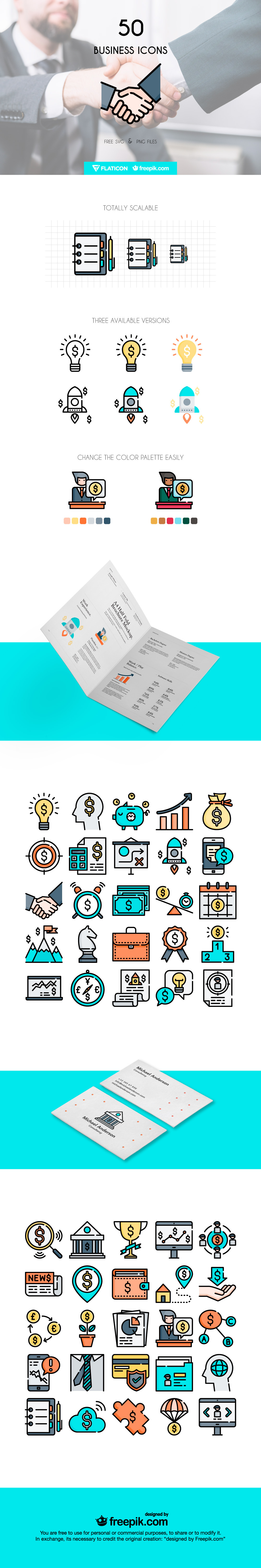 Freebie Line Flat Business Icon Set 1000x5994 Freebie Line Flat Business Icon Set