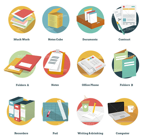 Office And Business Icons To Spice Up Your Designs 500x482 Office And Business Icons To Spice Up Your Designs