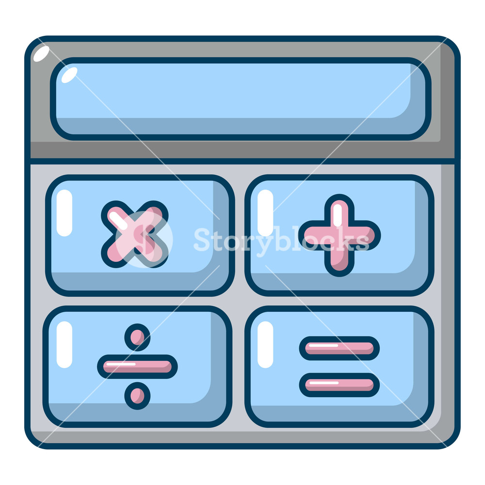 1000x1000 Calculator Icon Cartoon Illustration Of Calculator Vector Icon