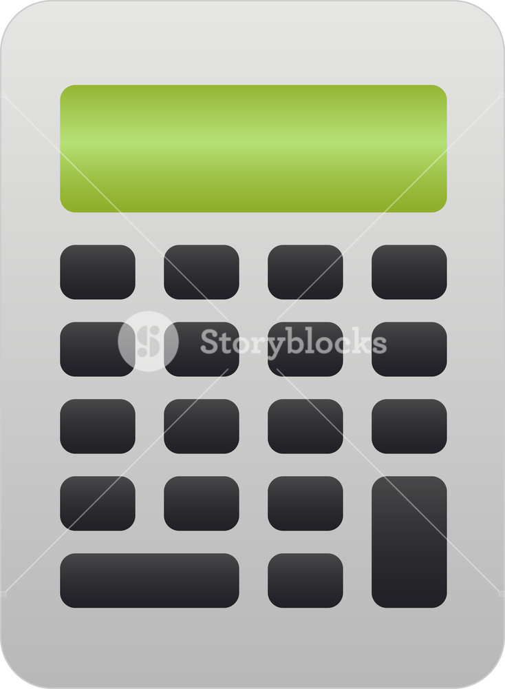 734x1000 Flat Design Style Calculator Icon Royalty Free Stock Image