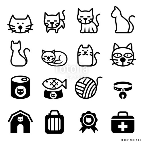 500x500 Cat Icon Stock Image And Royalty Free Vector