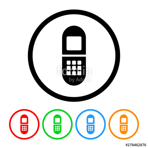 Retro Cell Phone Icon Vector Flip Phone Illustration Design 500x500 Retro Cell Phone Icon Vector Flip Phone Illustration Design